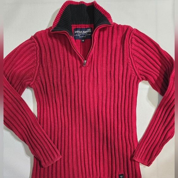 Nautica Jeans Co Red Longsleeve Turtleneck Men's Sweater. Size M - Picture 4 of 4